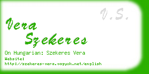 vera szekeres business card